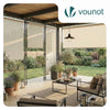 Store vertical sans percage extensible exterieur 200x310cm polyester beige - voonot.com
