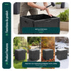 Coffre de Rangement Exterieur 126L en PP 56x43x53CM Style Polyrotin Noir - voonot.com