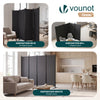 Paravent interieur separateur 4 panneaux autoportant pliable 228 x 30 x 164 cm Anthracite - voonot.com