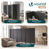Paravent interieur separateur 6 panneaux autoportant pliable 340 x 30 x 164 cm Anthracite - voonot.com