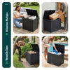 Coffre de Rangement Exterieur 126L en PP avec Système de Verrouillage 56x44x53CM Anthracite - voonot.com