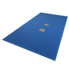 Bache piscine rectangulaire double couche en Polyethylene 160 gr/m2 avec filet ecoulement 4x7m Bleue - voonot.com