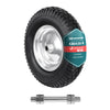 Roue gonflable robuste 4.80/4.00-8 pour chariot brouette alesage 20mm 400x85mm Noir/Argent - voonot.com