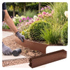 Lot de 35 Bordure de jardin en métal galvanisé flexible 100x13cm marron - voonot.com