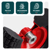 Lot de 4 Roue increvable 3.50-4 en PU pour brouette diable alesage 16mm 260x85mm Noir/Rouge - voonot.com