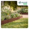 Lot de 35 Bordure de jardin en métal galvanisé flexible 100x13cm marron - voonot.com