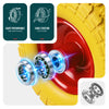 Lot de 4 Roue increvable 3.50-4 en PU pour brouette diable alesage 16mm 260x85mm Jaune - voonot.com