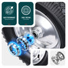 Lot de 4 Roue gonflable robuste 4.80/4.00-8 pour chariot brouette alesage 20mm 400x85mm Noir/Argent - voonot.com