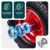 Lot de 4 Roue increvable 3.50-4 en PU pour brouette diable alesage 16mm 260x85mm Noir/Rouge - voonot.com