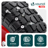 Lot de 4 Roue increvable 3.50-4 en PU pour brouette diable alesage 16mm 260x85mm Noir/Rouge - voonot.com