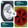 Lot de 4 Roue gonflable robuste 4.80/4.00-8 pour chariot brouette alesage 20mm 400x85mm Noir/Argent - voonot.com