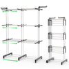 Sechoir a linge etendoir extensible et pliable grande capacite sechage 190x53x170cm Blanc - voonot.com