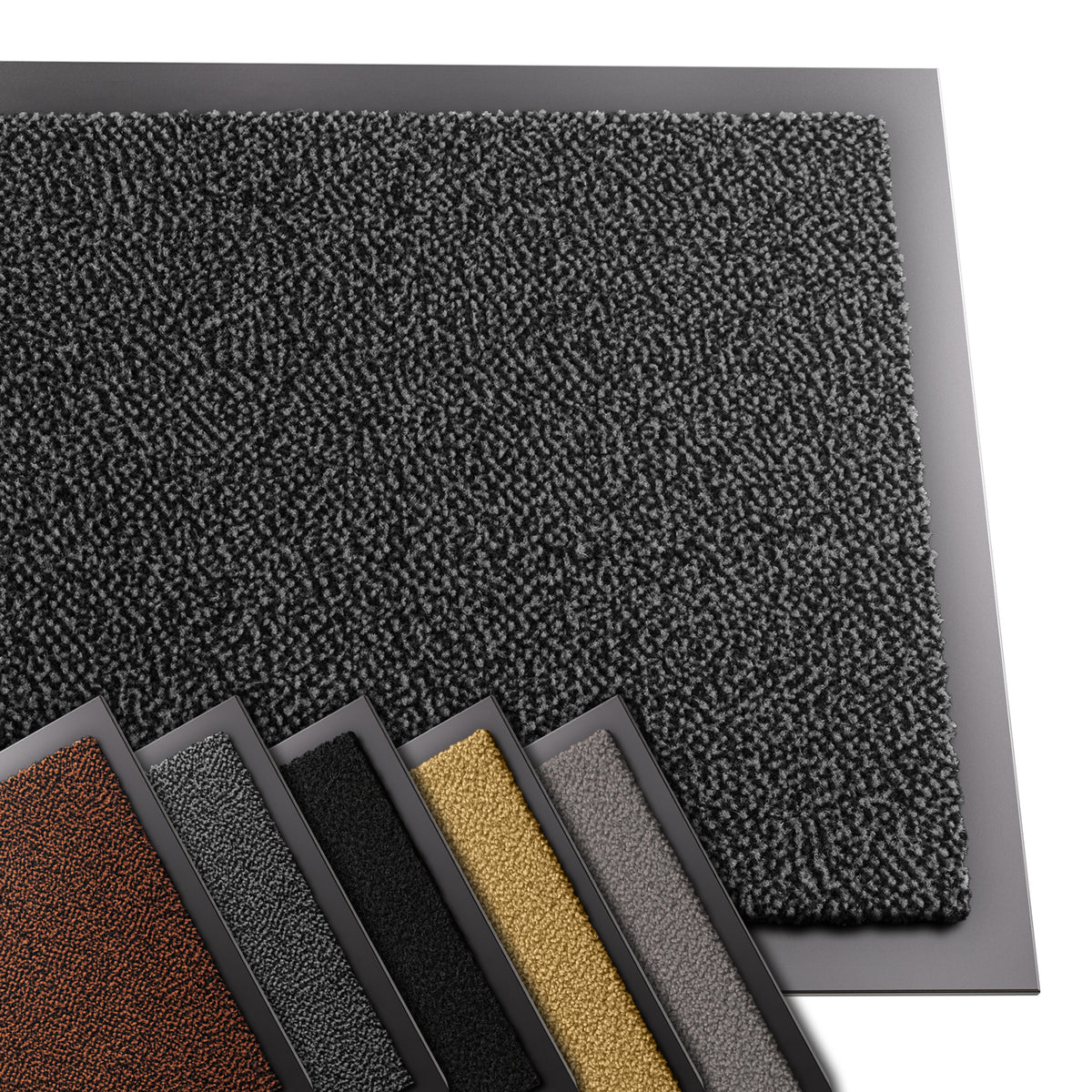 Tapis de porte paillasson 40x60cm Gris-Noir - voonot.com