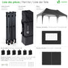 Tonnelle de jardin 3x6m Pliable Barnum avec 6 parois amovibles Noir - voonot.com