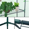 Serre de jardin avec etageres et bache PE renforcee 135g/m2 143x143x195cm Vert - voonot.com