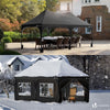 Tonnelle de jardin 3x6m Pliable Barnum avec 6 parois amovibles Noir - voonot.com