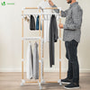 Sechoir a linge etendoir tour pliable 3 niveaux 69x69x136 cm style bois blanc - voonot.com