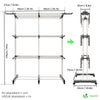 Sechoir a linge etendoir extensible et pliable grande capacite sechage 190x53x170cm Blanc - voonot.com