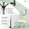 Tonnelle de jardin 3x6m Pliable Barnum avec 6 parois amovibles Blanc - voonot.com