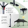 Tonnelle de jardin 3x6m Pliable Barnum avec 6 parois amovibles Noir - voonot.com