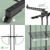 Sechoir a linge etendoir extensible et pliable grande capacite sechage 190x53x170cm Noir - voonot.com