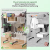 Sechoir a linge etendoir extensible et pliable grande capacite sechage 190x53x170cm Blanc - voonot.com
