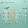Sechoir a linge etendoir tour pliable 3 niveaux 69x69x136 cm style bois blanc - voonot.com
