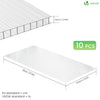 10 x Plaques de polycarbonate alveolaires transparent creux 6mm 121x60.5cm - voonot.com