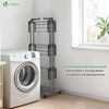 Sechoir a linge etendoir extensible et pliable grande capacite sechage 190x53x170cm Noir - voonot.com