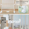 Sechoir a linge etendoir tour pliable 3 niveaux 69x69x136 cm style bois blanc - voonot.com