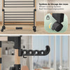 Sechoir a linge etendoir tour pliable 3 niveaux 69x69x136 cm style bois noir - voonot.com