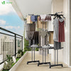 Sechoir a linge etendoir extensible et pliable grande capacite sechage 190x53x170cm Noir - voonot.com