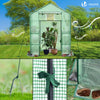 Serre de jardin avec etageres et bache PE renforcee 135g/m2 143x73x195cm Vert - voonot.com