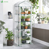 Serre de jardin avec etageres et bache PE renforcee 135gr/m2 69x49x193cm blanc - voonot.com