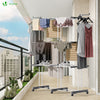 Sechoir a linge etendoir extensible et pliable grande capacite sechage 190x53x170cm Blanc - voonot.com