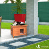 Maison pour Chat en bois avec toit bitumé autoportant et porte à lamelles PVC - voonot.com