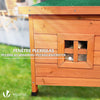 Maison pour Chat en bois avec toit bitumé autoportant et porte à lamelles PVC - voonot.com