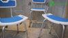 Siege de douche ergonomique a hauteur reglable en Aluminum HDPE blanc