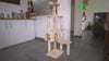 Arbre à Chat 138cm avec Griffoir Plateforme Niche et Capsule Spatiale beige