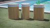 Panier a linge en bambou d’angle avec couvercle 58L