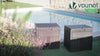 Coffre de Rangement Exterieur 126L en PP 56x43x53CM Style Polyrotin Noir