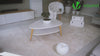 Tapis de salon poils ras doux antiderapant 240x340cm uni crème