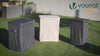 Panier a linge 3 compartiments et sacs amovibles auto ajustant avec couvercle 170L Anthracite