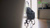 Chariot de courses pliable monte escalier aluminium noir