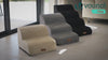 Escalier pour chien et chat en mousse haute densite et housse lavable 72x40x50cm noir