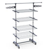Sechoir a linge inox etendoir robuste ailes pliables 4 niveaux - voonot.com