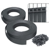 Kit de lamelles occultantes PVC brise vue 150m x 4.7cm avec 300 clips Gris - voonot.com