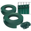 Kit de lamelles occultantes PVC brise vue 150m x 4.7cm avec 300 clips Vert - voonot.com