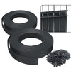 Kit de lamelles occultantes PVC brise vue 150m x 4.7cm avec 300 clips Noir - voonot.com