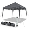 Tonnelle de jardin 3x3m pliable Grise avec sac de transport - voonot.com